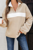 Fleece Patchwork Sweatshirt