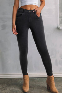 Skinny Fit Ankle High Waist Jeans