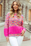 Rainbow Confetti Drop Shoulder Sweater