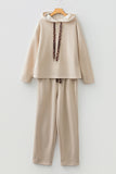 Pullover Hoodie and High Waist Pants Set