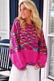 Rainbow Confetti Drop Shoulder Sweater