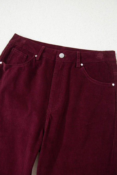 Corduroy High Waist Wide Leg Pants