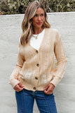 Open Knit Drop Shoulder Sweater Cardigan