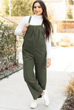 Pocketed Loose Fit Corduroy Overall