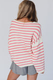 Striped Drop Shoulder Oversized Sweater