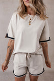 Contrast Trim Tee and Shorts Set