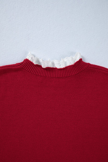 Lace Trim  Sweater