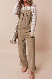 Pocketed Loose Fit Corduroy Overall