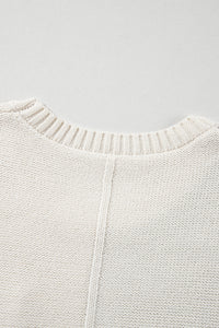 Colorblock Patchwork Drop Shoulder Sweater