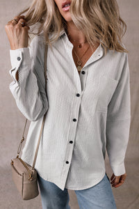 Roll-Tab Sleeve Pocketed Long Shirt