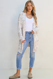 Confetti Rib Knit Long Sleeve Cardigan