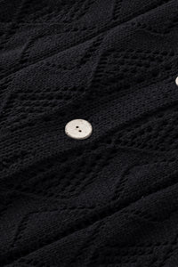 Hollow-out Openwork Knit Cardigan