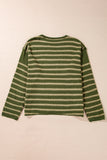 Stripe Drop Shoulder Casual Sweater