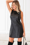 Wild Gal Vegan Mini Leather Dress