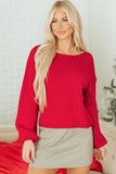 Bow Bubble Sleeve Sweater