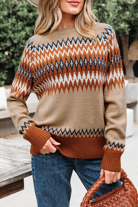 Aztec Print Sweater