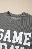 Corded GAME DAY Graphic Long Sleeve Crewneck Top