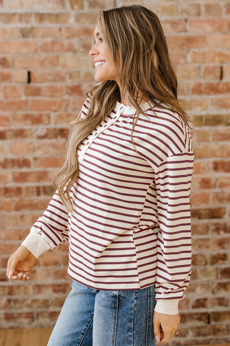 Striped  Henley Top