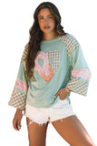 Heart Graphic Wide Long Sleeve Top