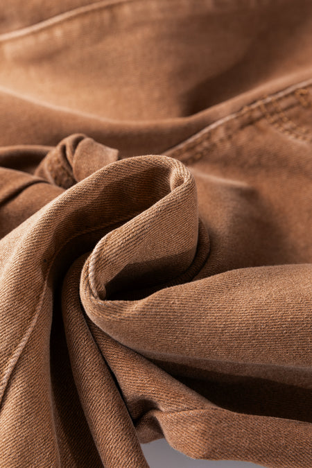 High Waist Raw Hem Flare Jeans