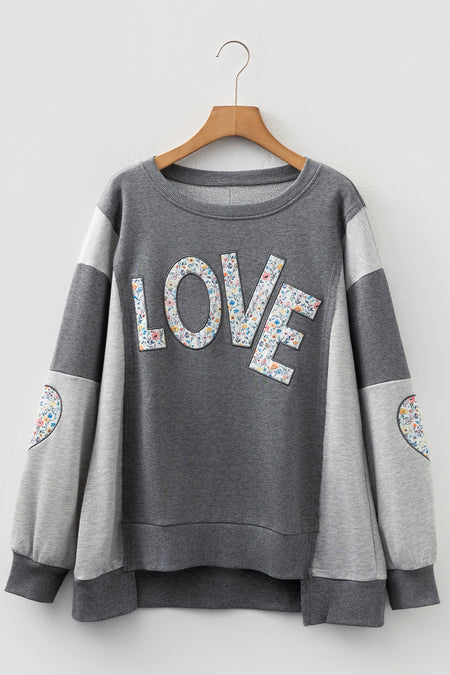 LOVE Patchwork Sweatshirt