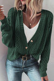 Open Knit Drop Shoulder Sweater Cardigan