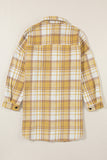 Plaid Flap Pocket Long Sleeve Shacket