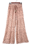 Ruffle Wide Leg Dalmatian Palazzo Pants