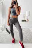 Exposed Seam High Waist Pocketed Joggers