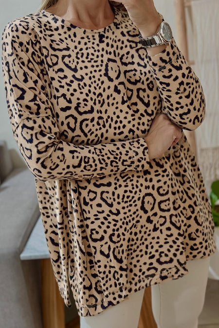 Leopard Batwing Top
