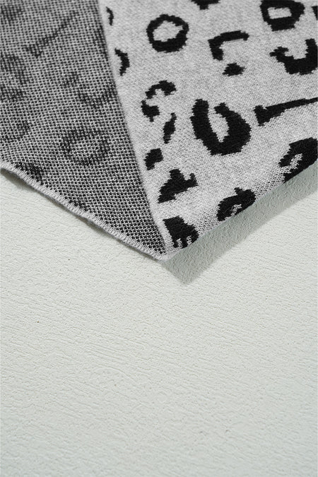 Leopard High Neck Oversized Sweater