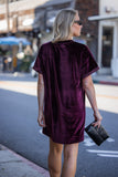 Velvet Shirt Dress