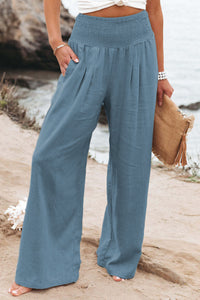 Amari Linen Pants Turquoise