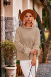 Open Neck Pocket Front Long Sleeve Sweater