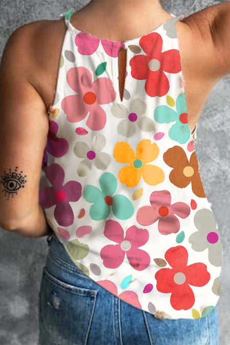 Floral Print Vest