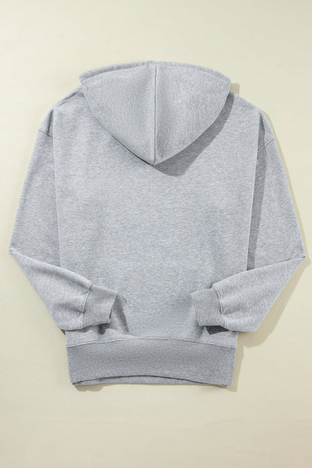 Fleece Lined Kangaroo Pocket Drawstring Chunky Hoodie