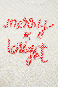 Merry Bright Letter Christmas Sweater