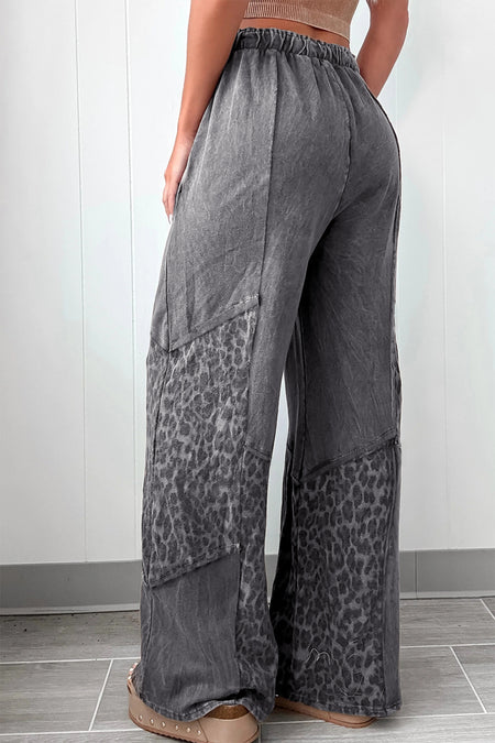 Mineral Wash Patchwork Loose Pants