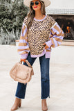 Color Block Leopard Sweatshirt