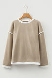 Contrast Loose Top