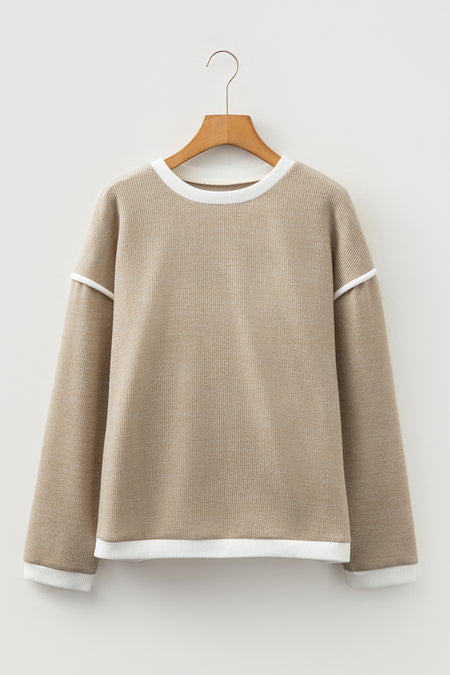 Contrast Loose Top