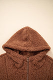 Zip Up Hooded Sherpa Jacket