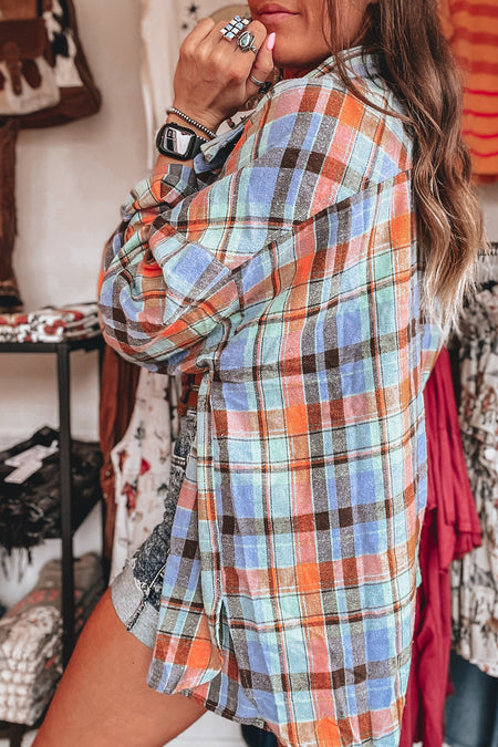 Plaid Print Loose Vintage Shirt