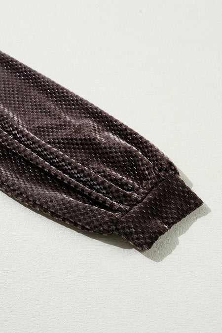 Velvet V Neck Shift Dress