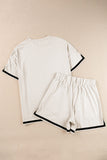 Contrast Trim Tee and Shorts Set