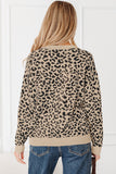 Leopard Chunky Knitted Cardigan Sweater
