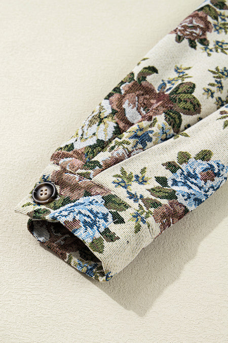 Floral Zip Up Jacket