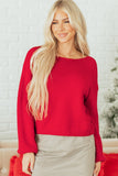 Bow Bubble Sleeve Sweater