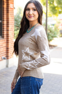 Star Drop Shoulder Sweater