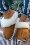 Plush Suede Winter Home Slippers